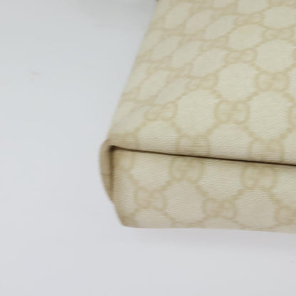 Gucci Flap Messenger GG Coated Canvas, WHITE, PVC, Shoulder bag