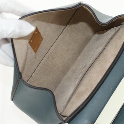 Chloe Drew Shoulder Bag Leather, BLUE, LEATHER, Shoulder bag