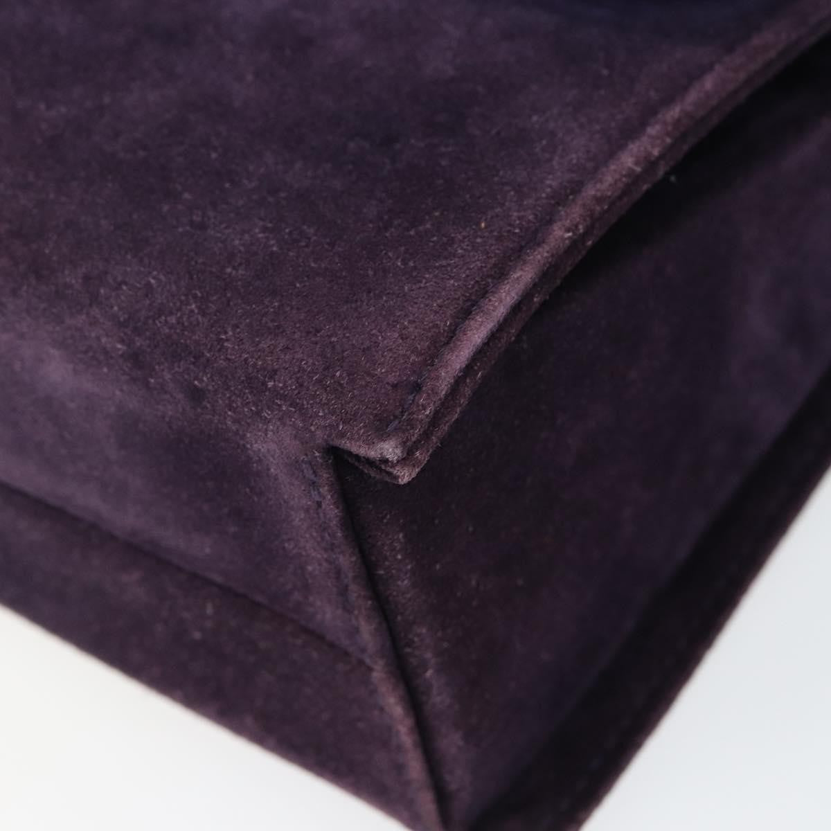 Chanel Flap Clutch Shearling, PURPLE, SUEDE, Clutche & pouche