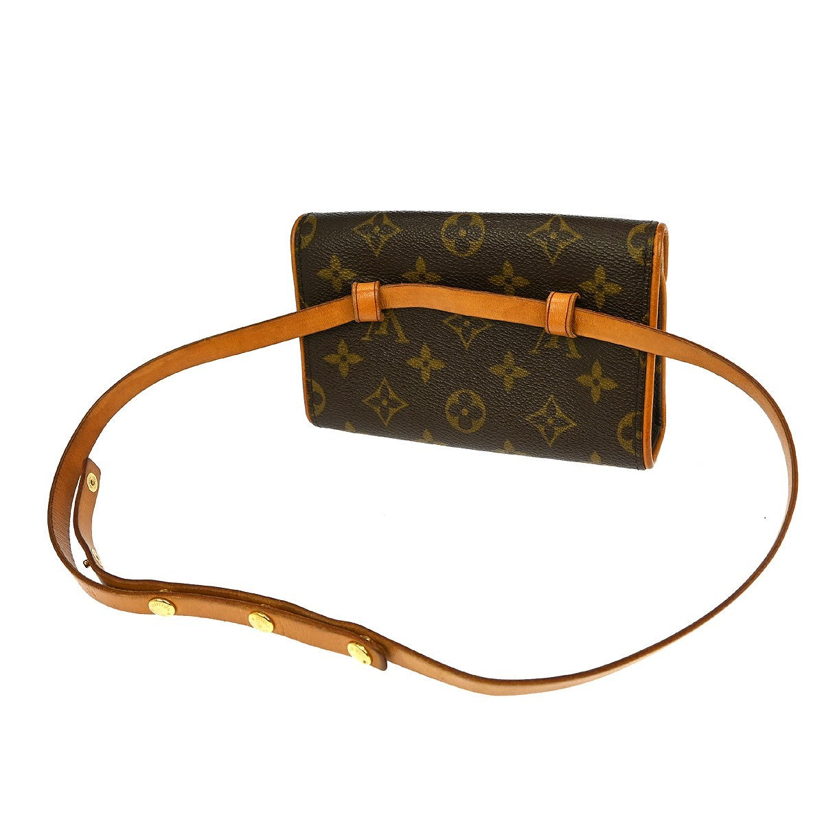 Louis Vuitton Florentine Waist Bag Monogram Canvas, BROWN, CANVAS, Clutche & pouche