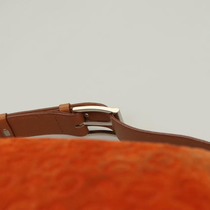 Celine C Macadam Handbag Suede, ORANGE, SUEDE, Handbag