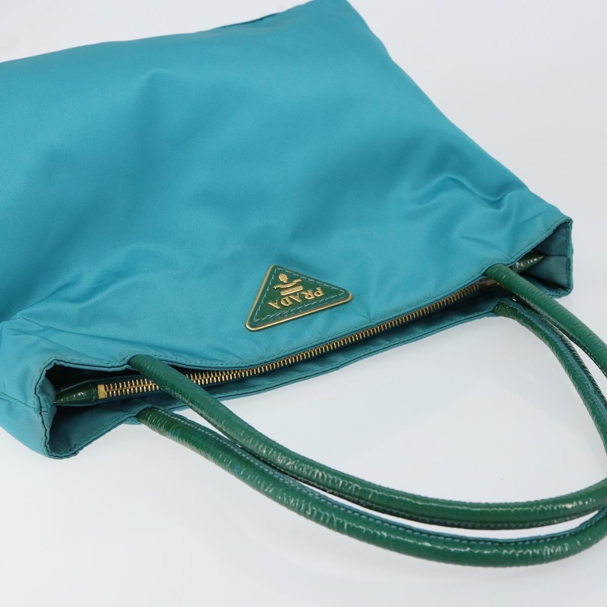 Prada Vintage Handbag Tessuto, TURQUOISE, NYLON, Handbag