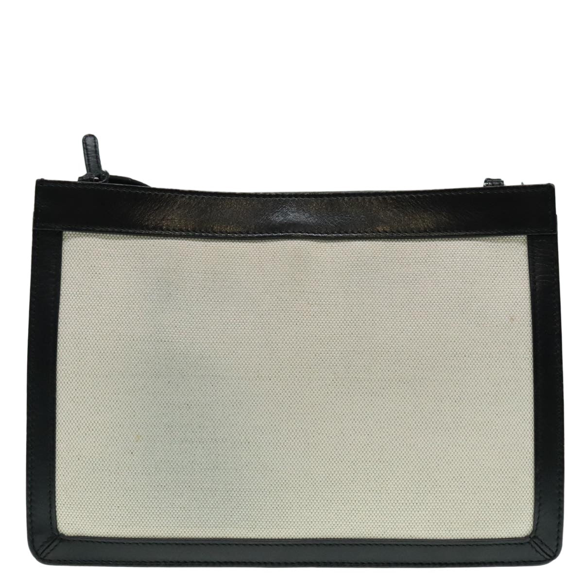 Balenciaga Navy Pochette Canvas and Leather, WHITE, CANVAS, Shoulder bag