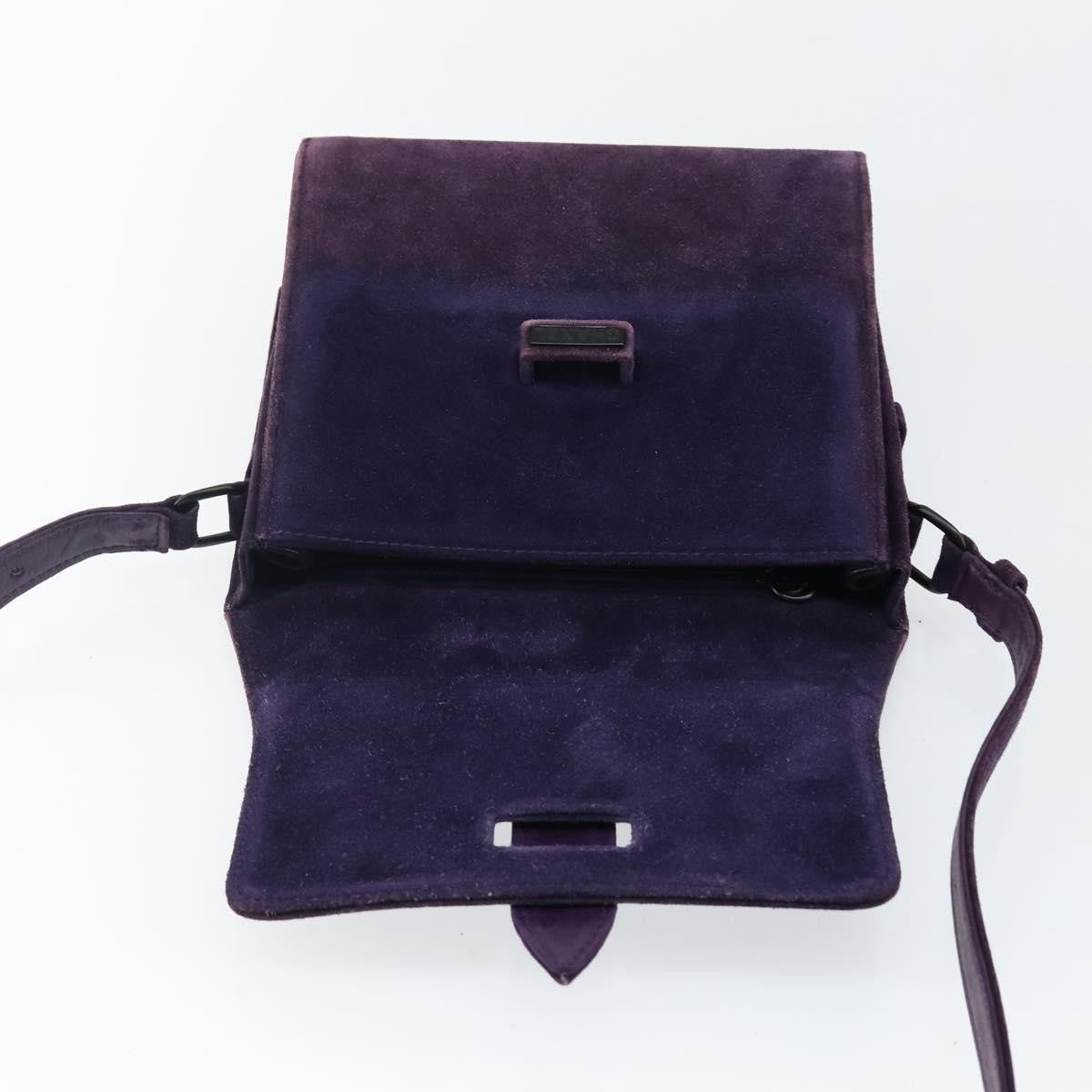 Chanel Flap Clutch Shearling, PURPLE, SUEDE, Clutche & pouche