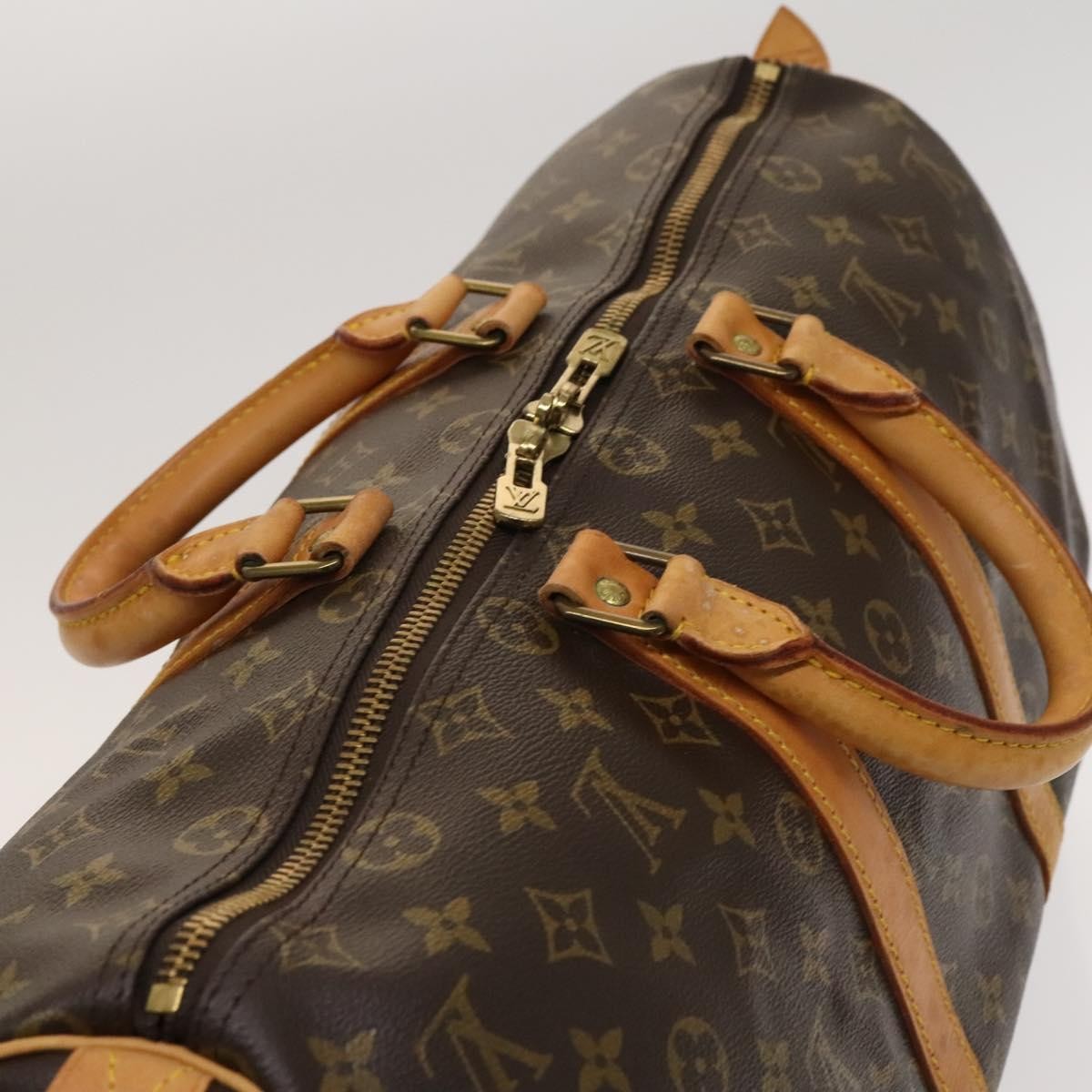 Louis Vuitton Keepall Bag Monogram Canvas, BROWN, CANVAS, Travel bag