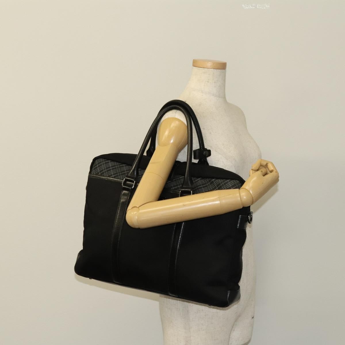 Burberry Black Label Business Bag Canvas, BLACK, CANVAS, Briefcase
