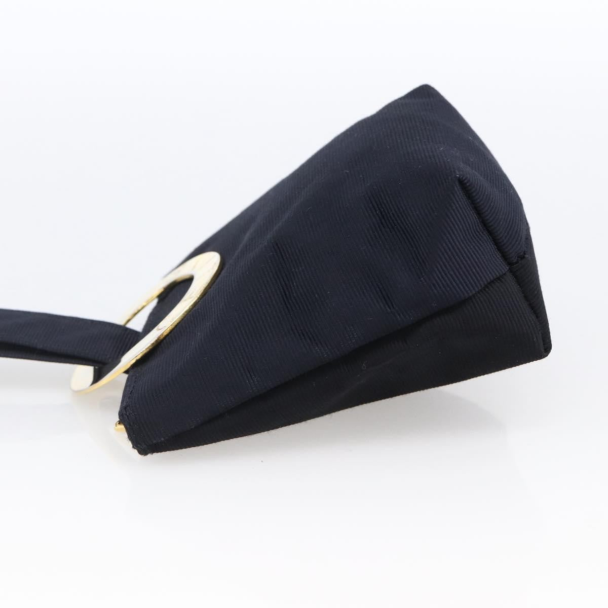 Celine Marin Wristlet Pouch Canvas with Leather, NAVY, NYLON, Clutche & pouche