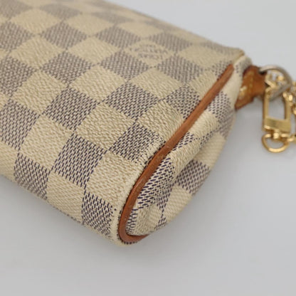 Louis Vuitton Eva Handbag Damier, WHITE, CANVAS, Shoulder bag