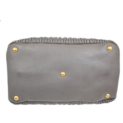 Miu Miu Madras Bowler Bag Matelasse Leather, Purple, Leather, Handbag