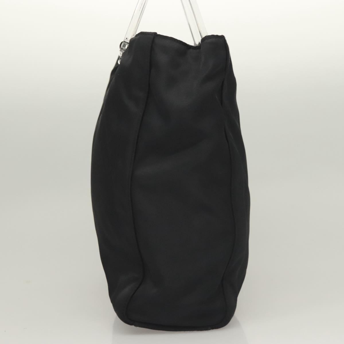 Prada Logo Flat Tote Bag. Nylon Tessuto, BLACK, NYLON, Handbag