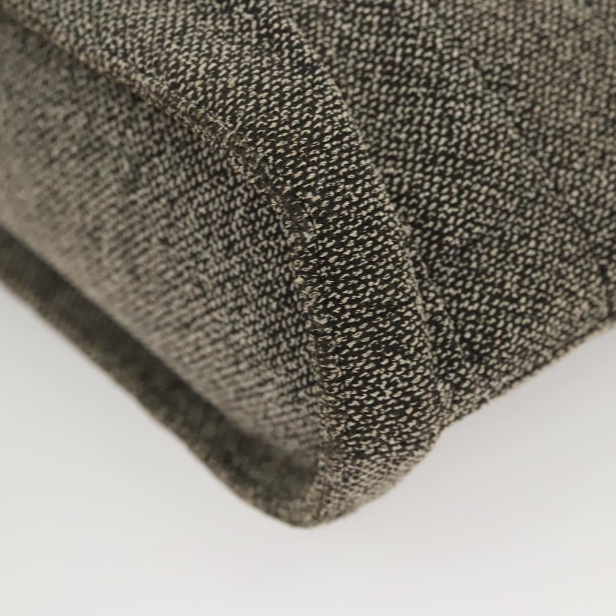 Chanel Vintage Chocolate Bar Tote Quilted Canvas, GRAY, CANVAS, Tote bag