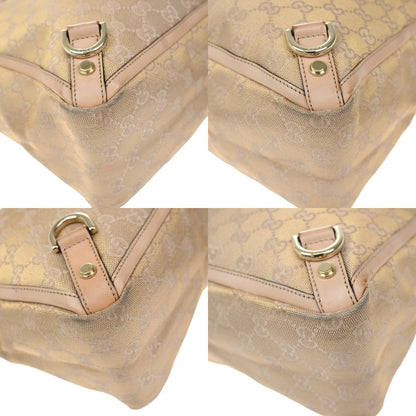 Gucci Abbey Tote GG Canvas with Leather, PINK, CANVAS, Tote bag