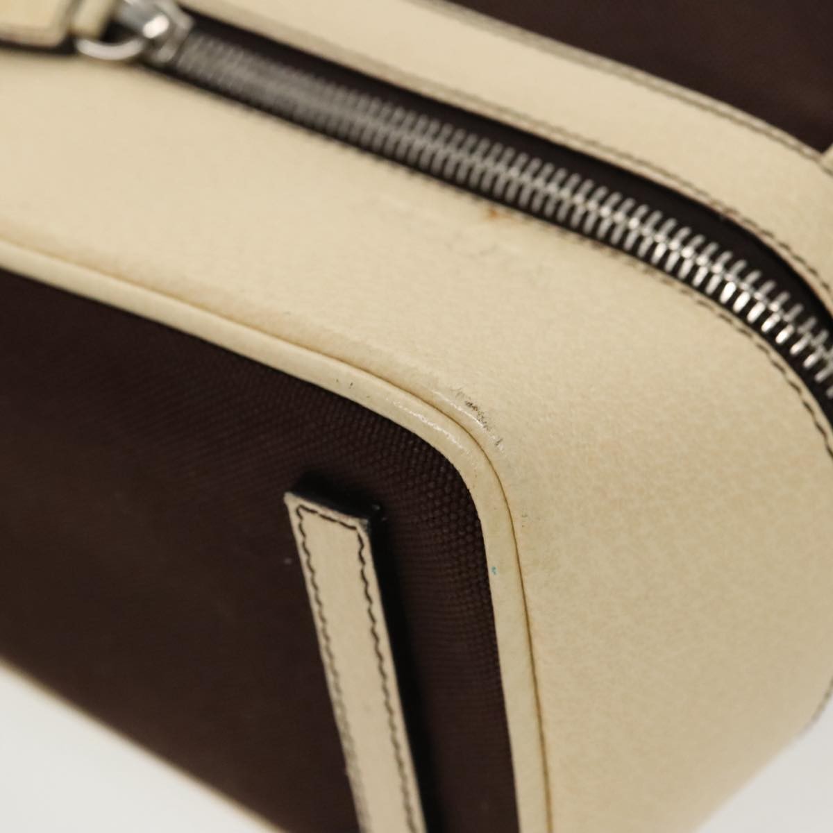 Prada Vintage Handbag Canvas, BROWN, CANVAS, Handbag