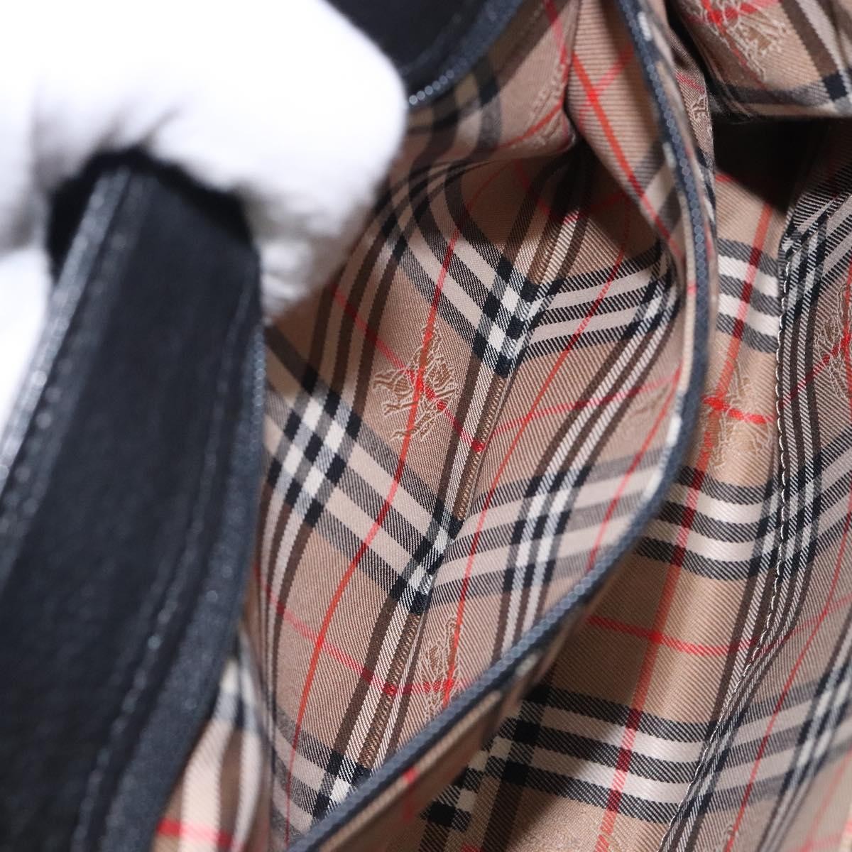 Burberry Vintage Handbag Leather, BLACK, LEATHER, Handbag