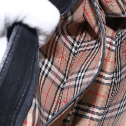 Burberry Vintage Handbag Leather, BLACK, LEATHER, Handbag