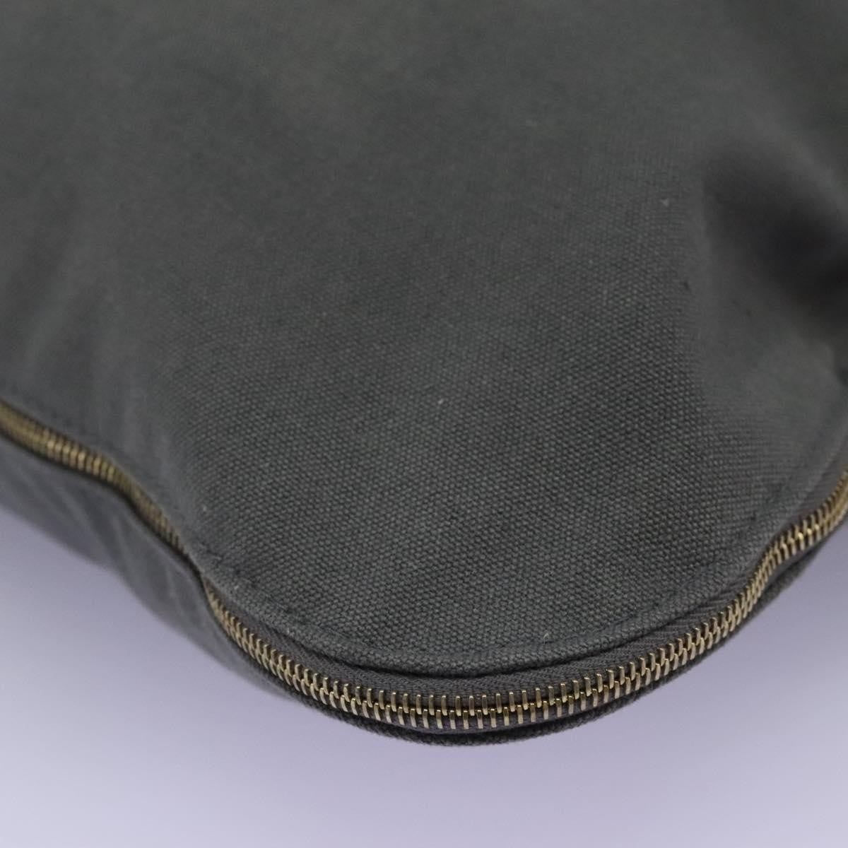 Hermes Fourre Tout Besace Messenger Bag Toile, GRAY, CANVAS, Crossbody bag