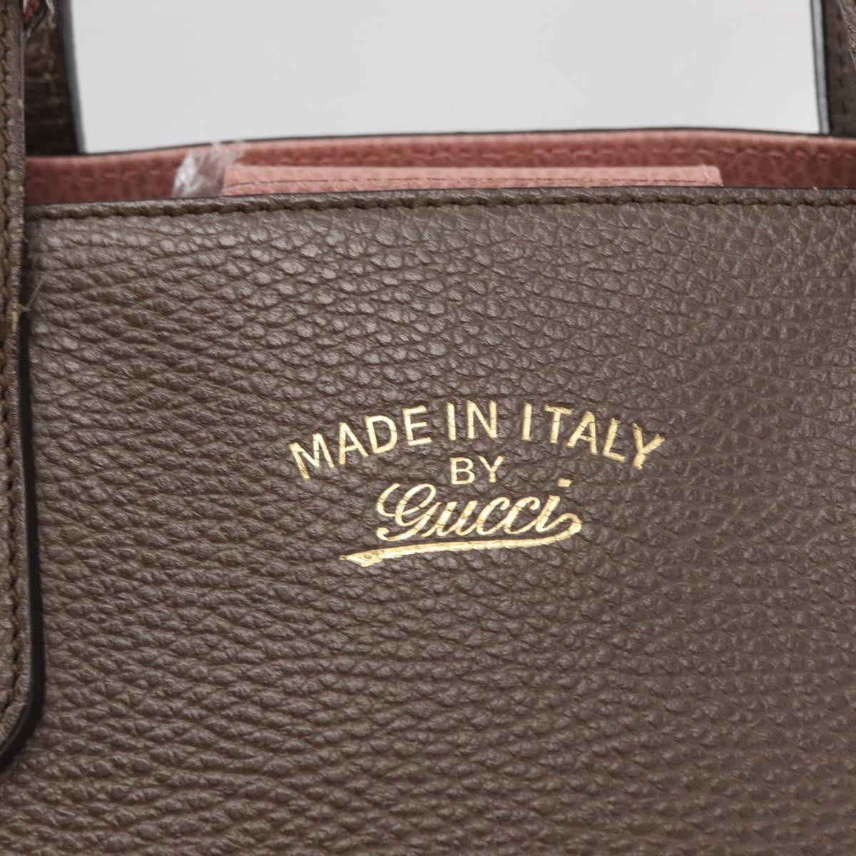 Gucci Swing Tote Leather, GRAY, LEATHER, Tote bag