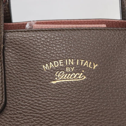 Gucci Swing Tote Leather, GRAY, LEATHER, Tote bag