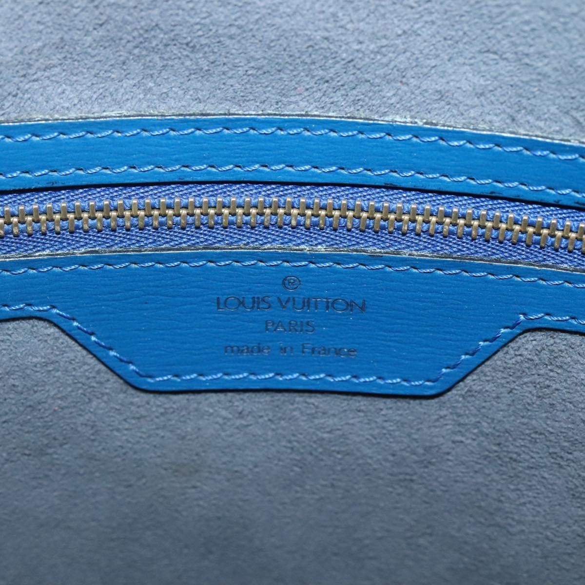 Louis Vuitton Saint Jacques Handbag Epi Leather, BLUE, LEATHER, Handbag