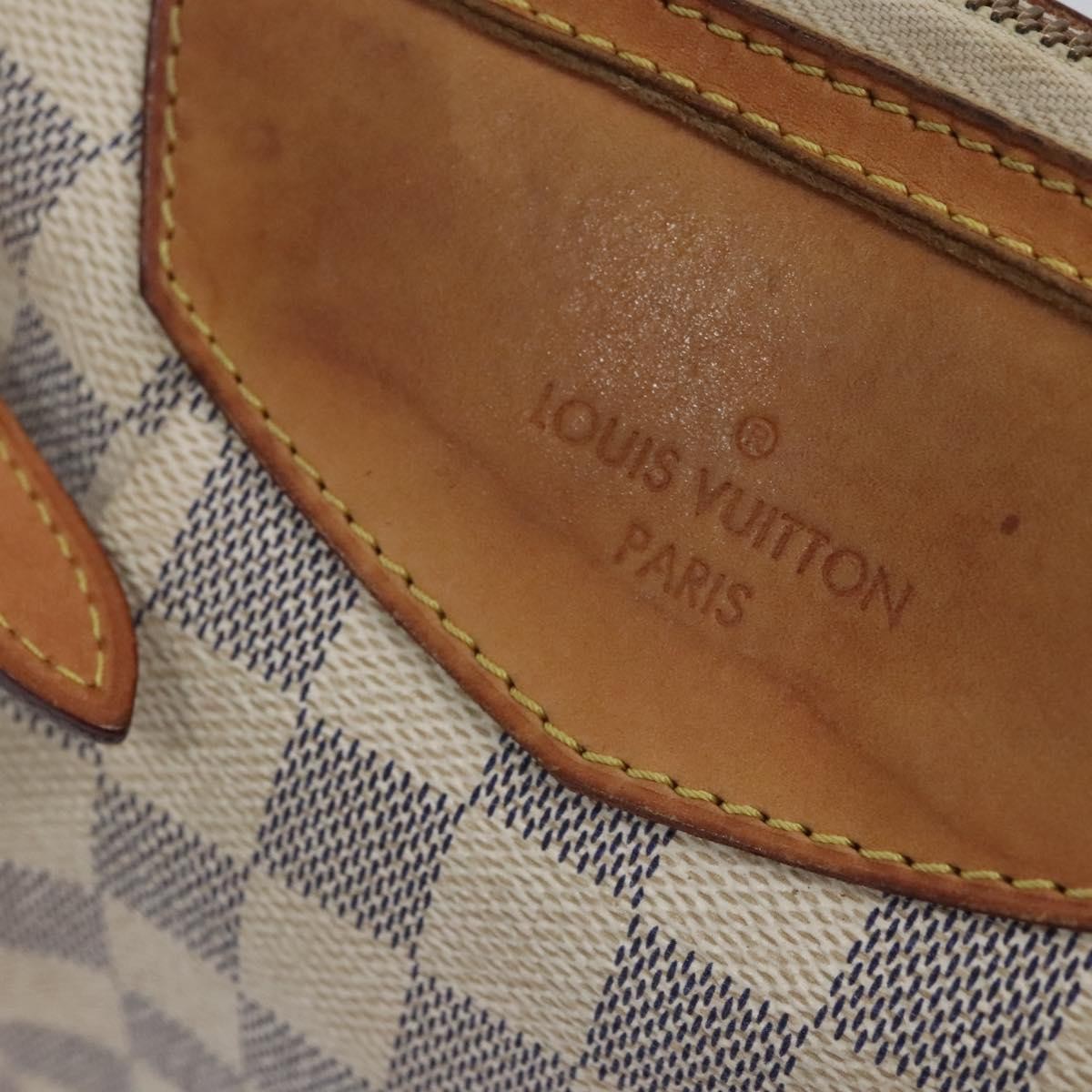 Louis Vuitton Siracusa Handbag Damier, WHITE, CANVAS, Shoulder bag