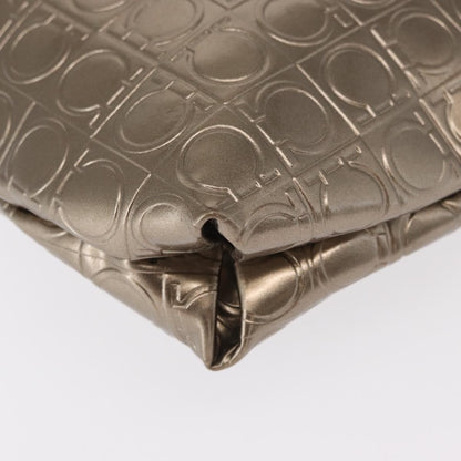 Salvatore Ferragamo Gancini Shoulder Bag Patent Leather, GOLD, PATENT_LEATHER, Shoulder bag