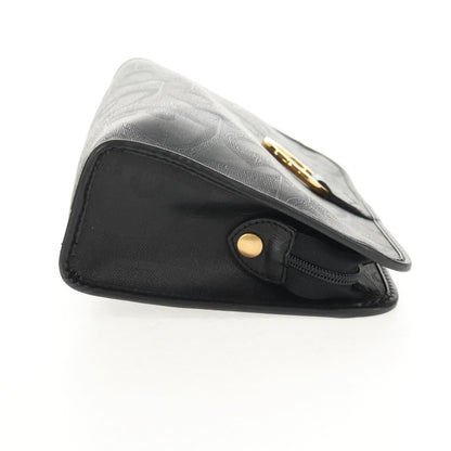 Christian Dior Vintage Trotter Pouch Diorissimo Canvas, BLACK, PVC, Clutche & pouche