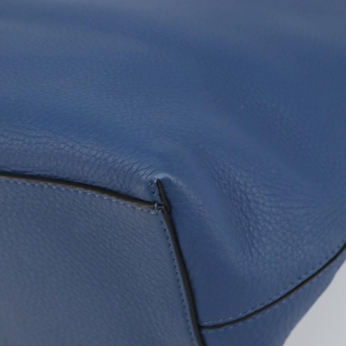 Valentino Garavani Rockstud Shopper Tote Leather, BLUE, LEATHER, Tote bag