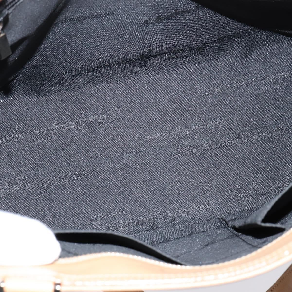 Salvatore Ferragamo Gancini Tote Leather, BEIGE, LEATHER, Tote bag