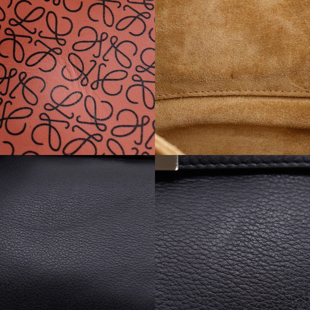 Loewe Missy Handbag Anagram Printed Leather, BLACK, LEATHER, Handbag