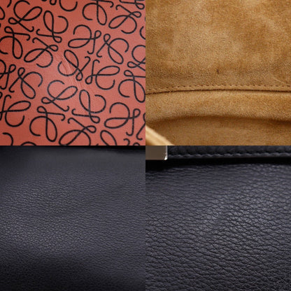 Loewe Missy Handbag Anagram Printed Leather, BLACK, LEATHER, Handbag