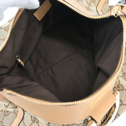 Gucci D Ring Hobo GG Canvas, BEIGE, CANVAS, Handbag