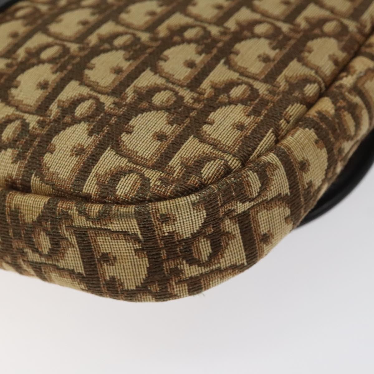 Christian Dior Vintage CD Flap Shoulder Bag Canvas, BROWN, CANVAS, Shoulder bag