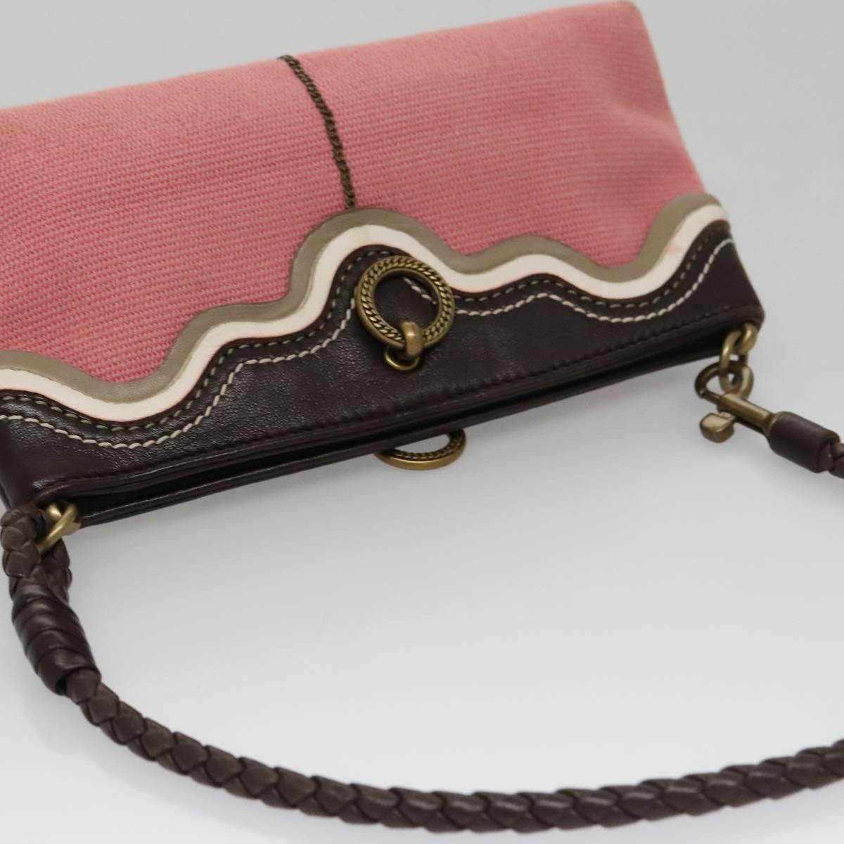 Bottega Veneta Vintage Shoulder Bag Canvas, PINK, CANVAS, Shoulder bag