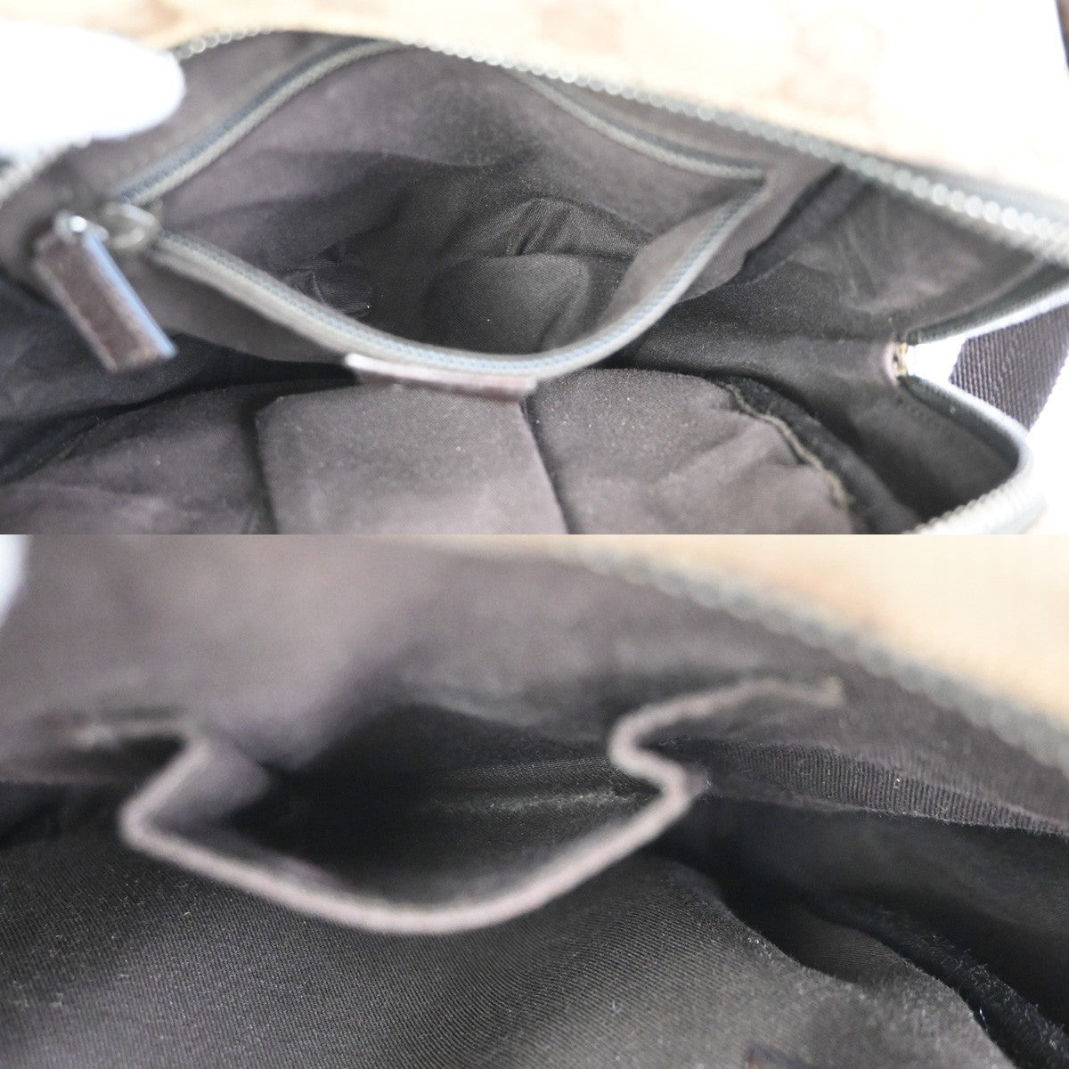 Gucci Vintage Front Pocket Flat Messenger GG Canvas, BEIGE, CANVAS, Shoulder bag