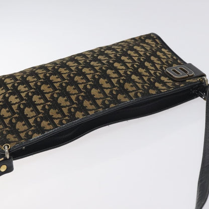 Christian Dior Vintage Trotter Shoulder Bag Canvas, NAVY, CANVAS, Shoulder bag