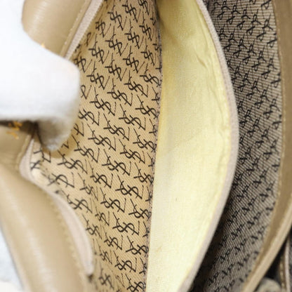 Saint Laurent Vintage Shoulder Bag PVC Leather, BEIGE, PVC, Shoulder bag