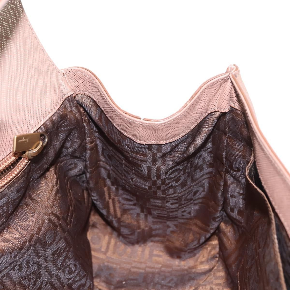 Salvatore Ferragamo Flap Satchel Saffiano Leather, GOLD, LEATHER, Handbag