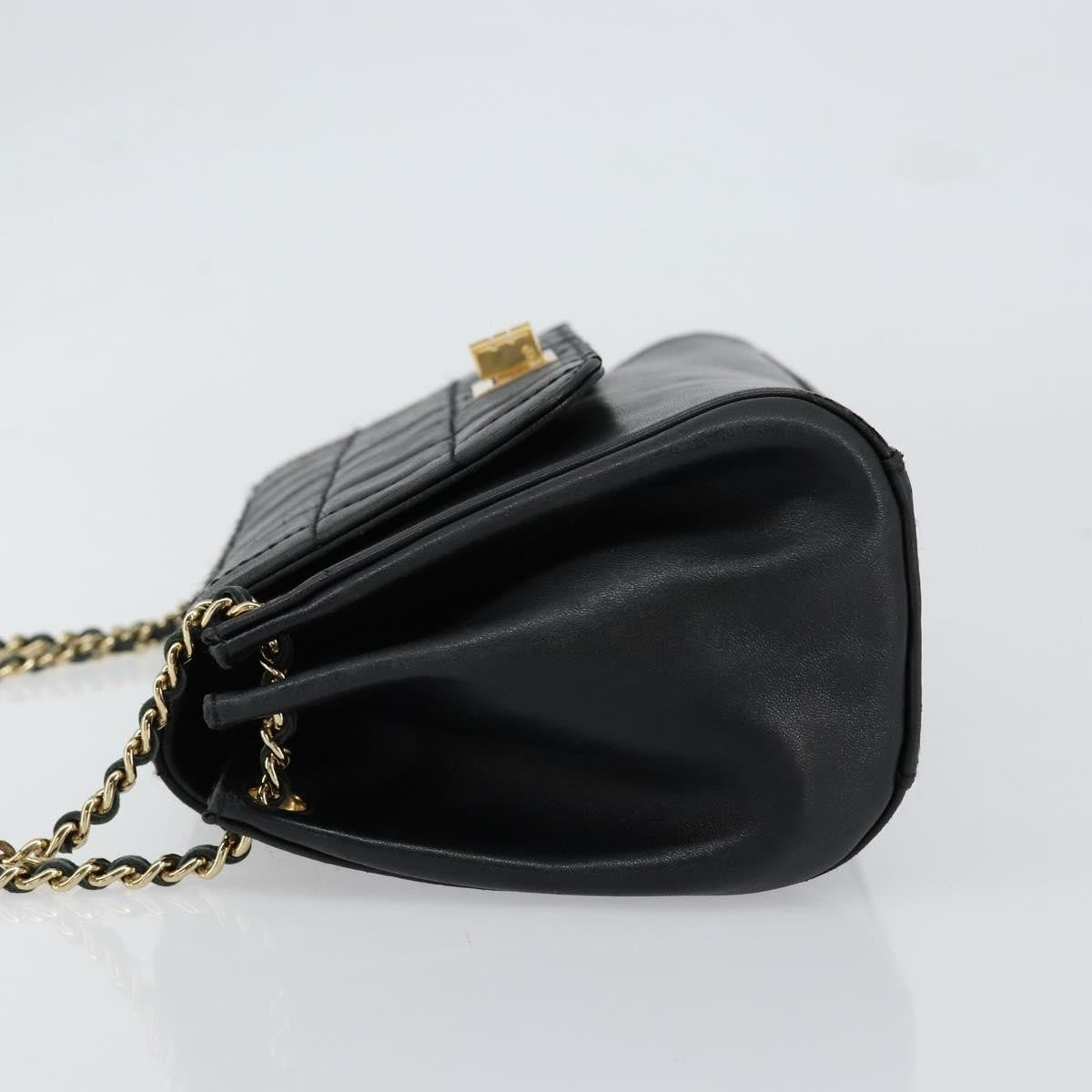 Chanel Chocolate Bar Accordion Reissue Flap Bag Quilted Lambskin, BLACK, LEATHER, Shoulder bag