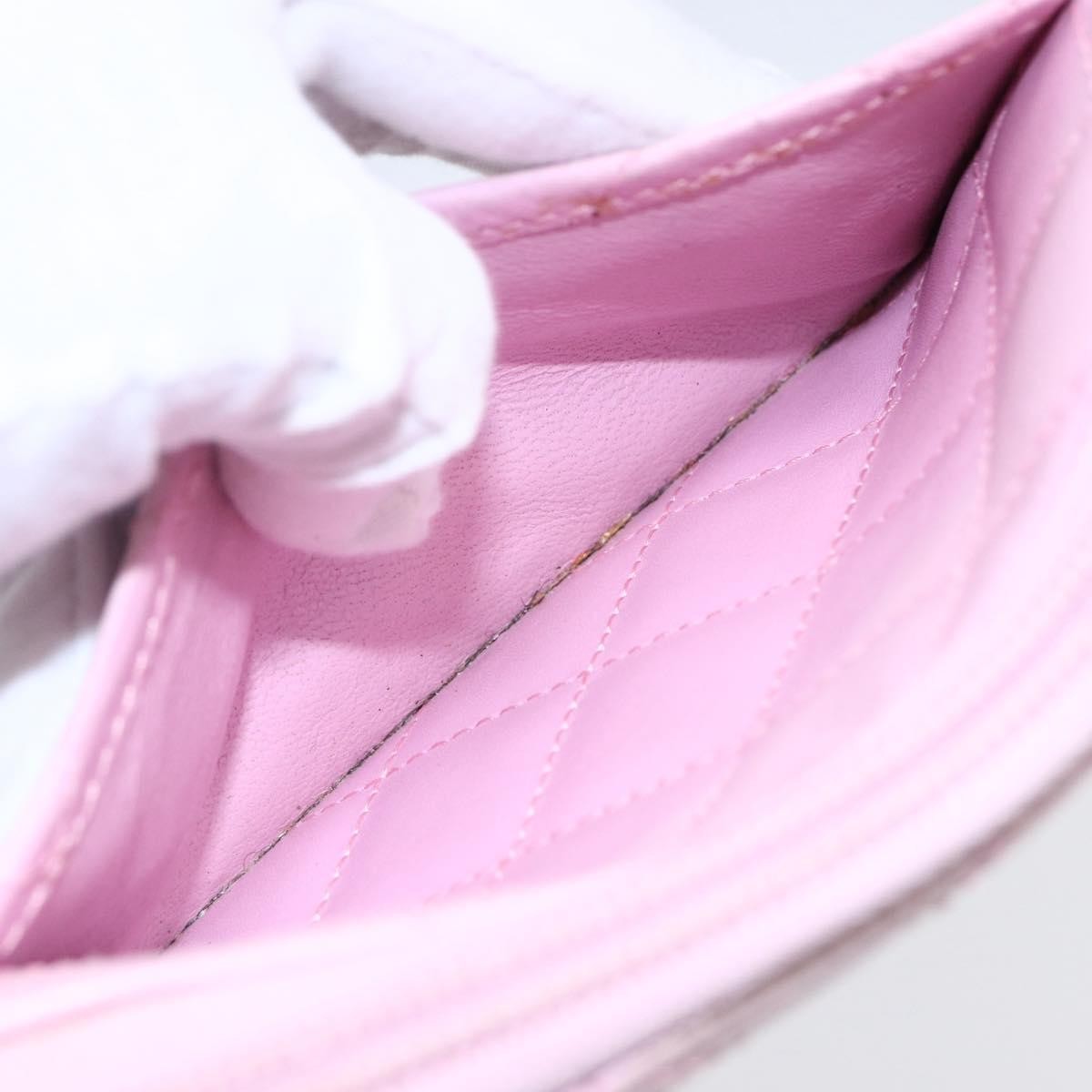 Chanel Cambon Zip Around Wallet Quilted Lambskin, PINK, LEATHER, Wallets