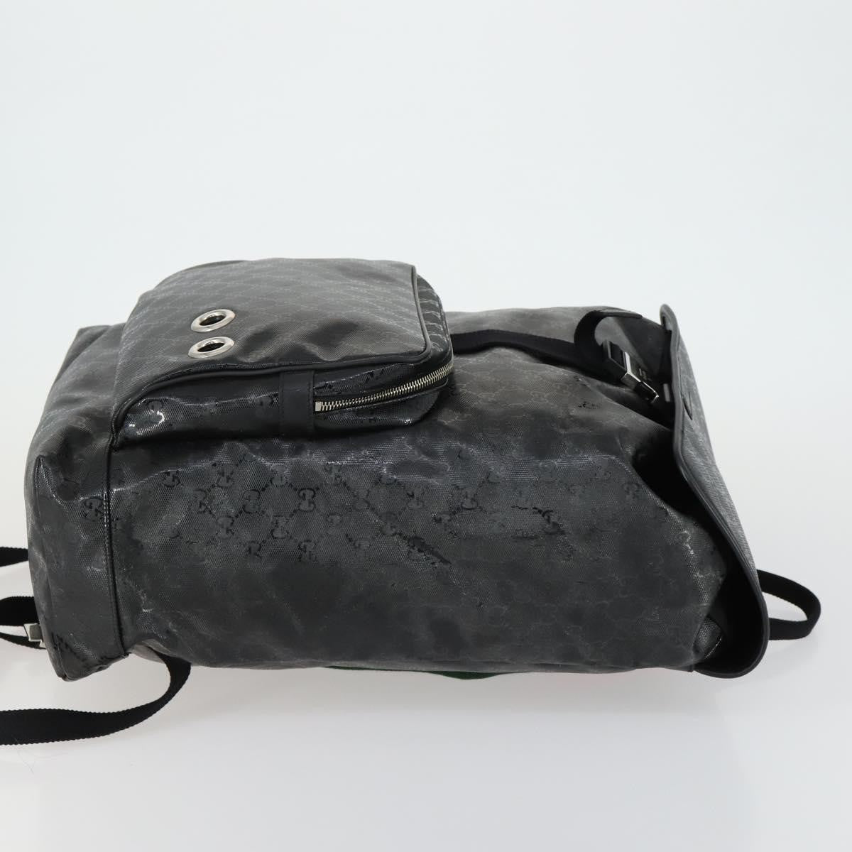 Gucci Buckle Backpack GG Imprime, BLACK, CANVAS, Backpack