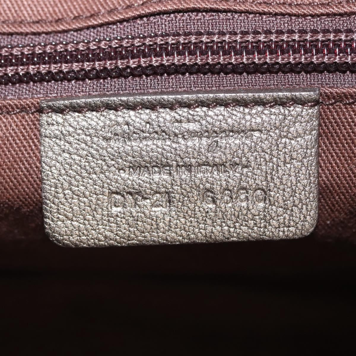 Salvatore Ferragamo Gancini Buckle Shoulder Bag Leather, GOLD, LEATHER, Handbag