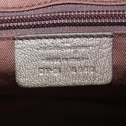 Salvatore Ferragamo Gancini Buckle Shoulder Bag Leather, GOLD, LEATHER, Handbag