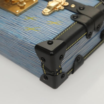 Louis Vuitton Petite Malle Handbag Epi Leather, BLUE, LEATHER, Handbag