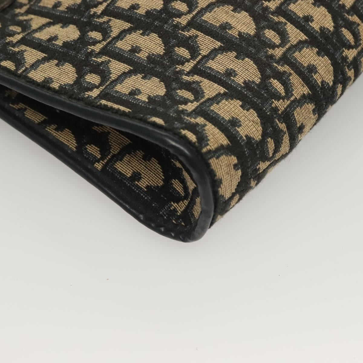 Christian Dior Vintage Trotter Shoulder Bag Canvas, NAVY, CANVAS, Shoulder bag