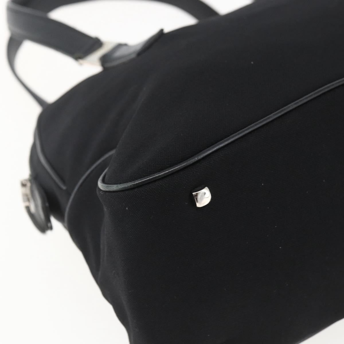 Salvatore Ferragamo Vintage Handbag Nylon, Black, Nylon, Handbag