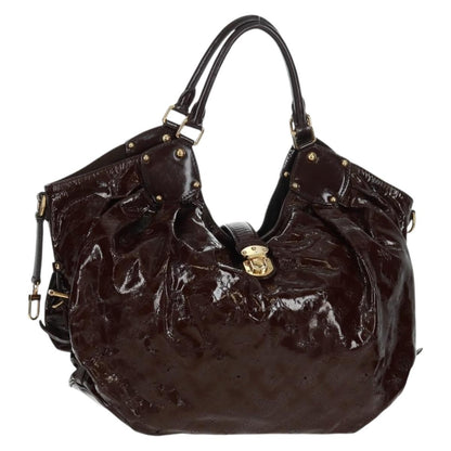 Louis Vuitton L Hobo Surya Leather, BROWN, PATENT_LEATHER, Tote bag