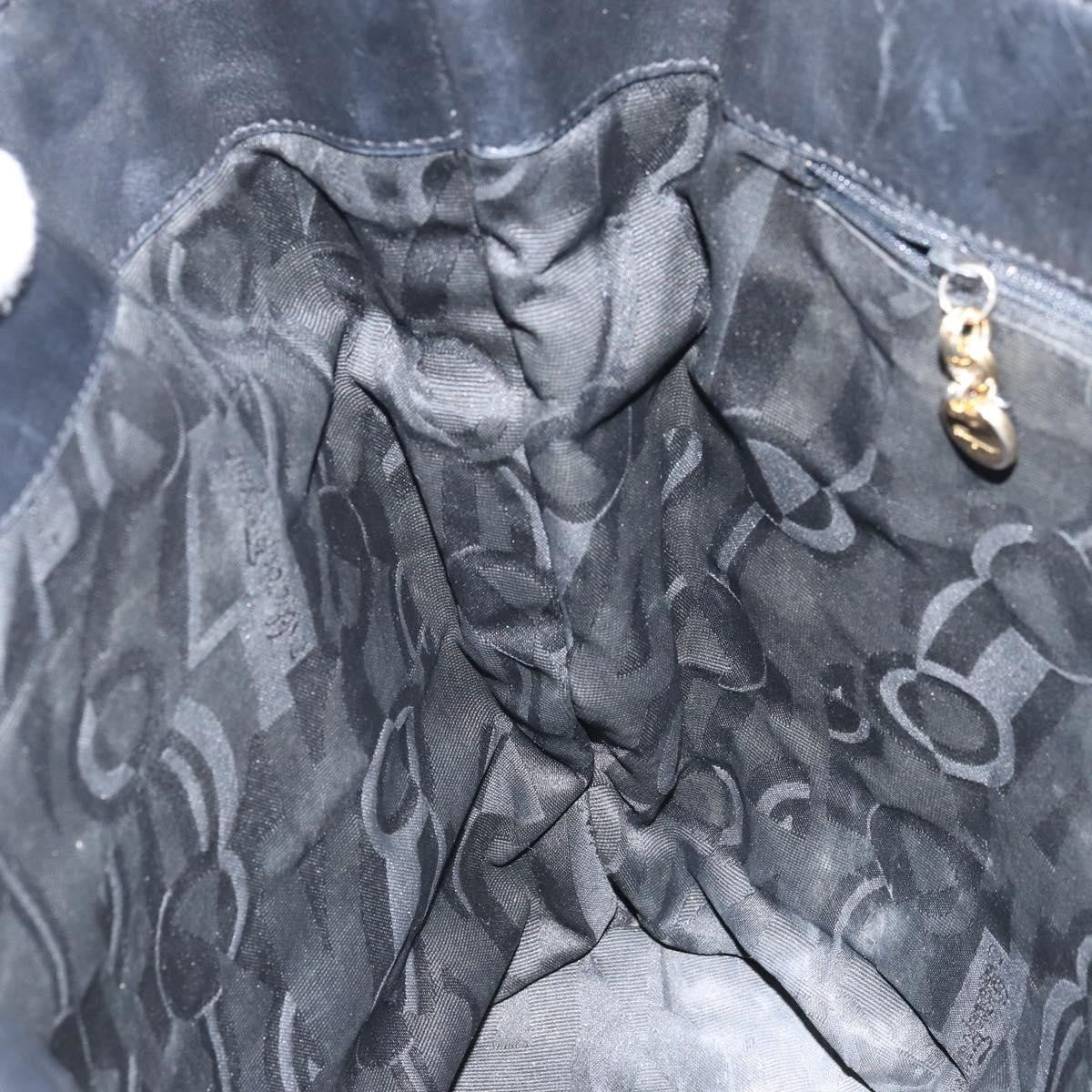 Salvatore Ferragamo Vala Shoulder Bag Canvas, BLACK, CANVAS, Shoulder bag