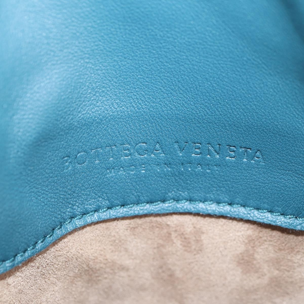 Bottega Veneta Expandable Chain Crossbody Bag Intrecciato Nappa, BLUE, LEATHER, Crossbody bag