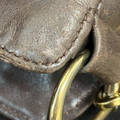 Gucci Vintage Bamboo Shoulder Bag Leather, BROWN, LEATHER, Shoulder bag