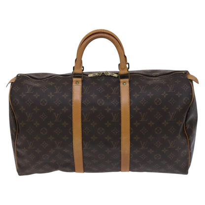 Louis Vuitton Keepall Bag Monogram Canvas, BROWN, CANVAS, Travel bag